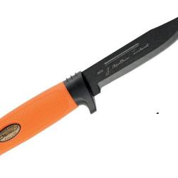 Poignard Big Game Orange avec son &eacute;tui Cuir noir