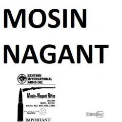 3 notices + &eacute;clat&eacute;s fusil MOSIN NAGANT (envoi par mail) - VENDU PAR JEPERCUTE (m2668)