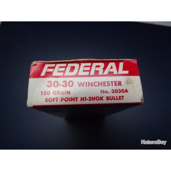 2 Boites cartouches Federal cal 30 30 w