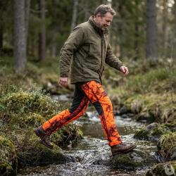 Pantalon anti-ronces Treeland Maquisard camo orange 38
