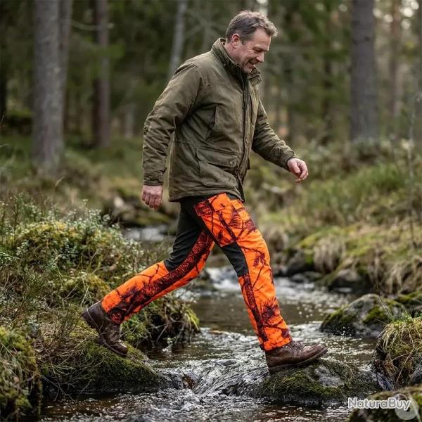 Pantalon anti-ronces Treeland Maquisard camo orange 38