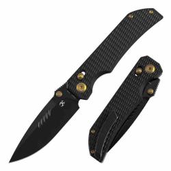 Couteau Kansept Eaglestrike Lame Clip Point Acier CPM S35VN Manche Black Diamond Titanium K1095V6