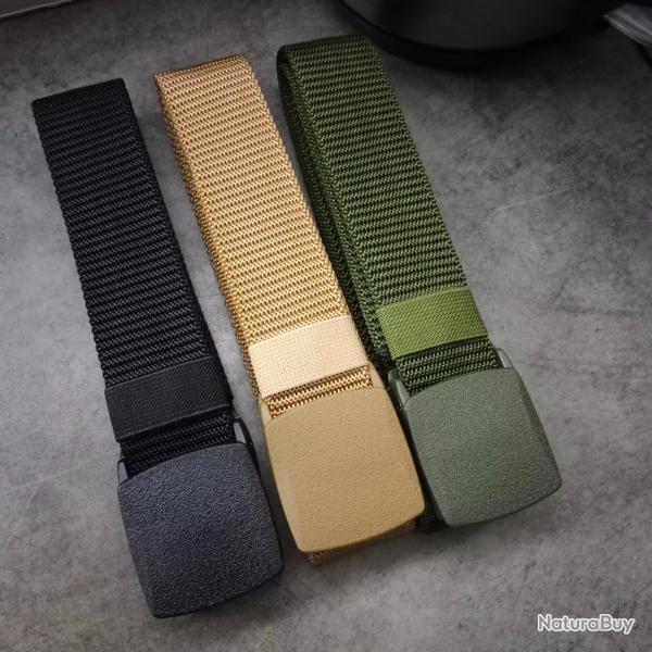 Lot de 3 ceintures nylon - R�glables - Outdoor / chasse / travail - Unisexe - Neuves