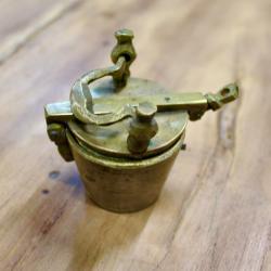 Pile poids &agrave; godet bronze ancien XIX&egrave;me