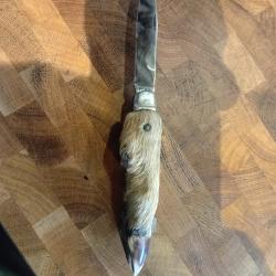 Couteau pliant patte de chevreuil