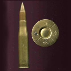 8 x 56 R Mannlicher Hongrois de tir r&eacute;duit - RARE balle "&agrave; d&eacute;crochement" - marquage : HA/*/38/*/