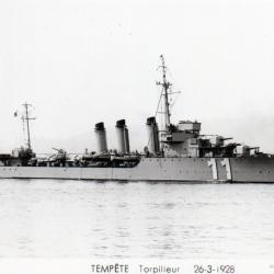CPA - Marine de Guerre -TEMPETE Torpilleur 26-3-1928 - N&deg;7156