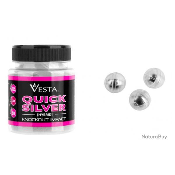 Bille VESTA Quicksilver Knockout Impact Cal .50 - Noyau Acier