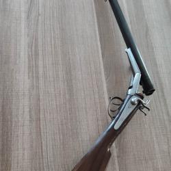 Joli fusil juxtapos&eacute; type Lefaucheux &agrave; broche 16 vers 1860 parfait fonctionnement et super propre