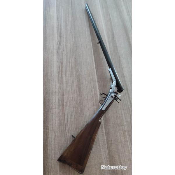 Joli fusil juxtapos� type Lefaucheux � broche 16 vers 1860 parfait fonctionnement et super propre