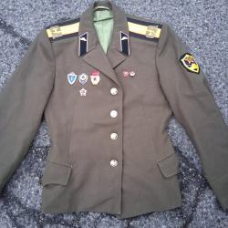 AUTHENTIQUE UNIFORME VESTE ET CHEMISE ADJUDANT DIVISION DES BLIND&Eacute;ES ARM&Eacute;E SOVI&Eacute;TIQUE URSS CCCP