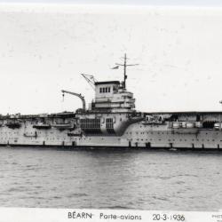 CPA - Marine de Guerre - BEARIN Porte-Avions 20-3-1936 - N&deg;7162