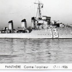 CPA - Marine de Guerre - PANTHERE Contre-Torpilleur 17-11-1936  - N&deg;7163