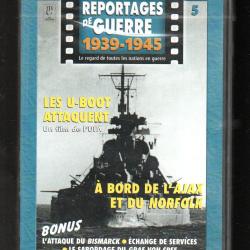 reportages de guerre 1939-1945 les u-boote attaquent et &agrave; bord de l'ajax et du norfolk dvd guerre