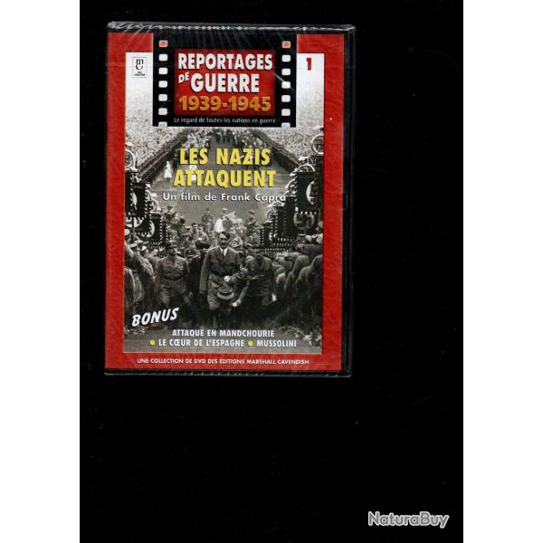 reportages de guerre 1939-1945 attaquent de frank capra, pologne, autriche, mussolini dvd guerre
