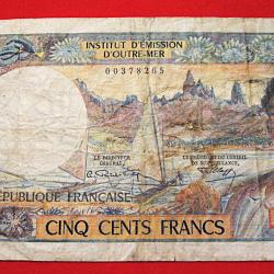 billet de 500 francs  d'outre mer  Noumea  ttb