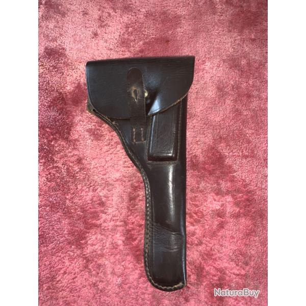 Bel �tui civil pour pistolet P08 Luger  avec canon de 15 cm, type Marine . Etat neuf.