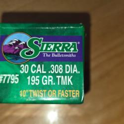 Ogives sierra .308 195 grs tmk