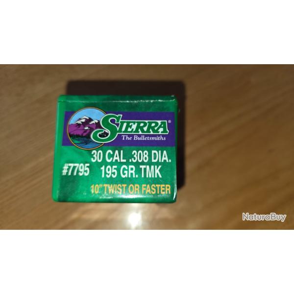 Ogives sierra .308 195 grs tmk