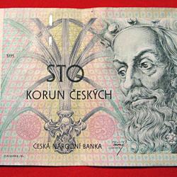 billet de 100 couronnes tchecoslovaquie 1995 ttb+