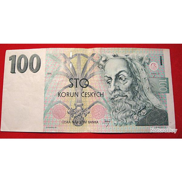 billet de 100 couronnes tchecoslovaquie 1995 ttb+