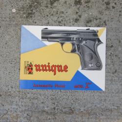 Notice d'origine pistolet Unique mod&egrave;le L