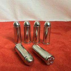 Lot de 6 cartouches munitions balles DENIX Factices au calibre Long Colt 45