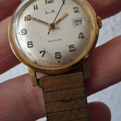 LX JEAMBRUN MONTRE ANCIENNE PLAQU&Eacute;E OR MADE IN FRANCE 1960s