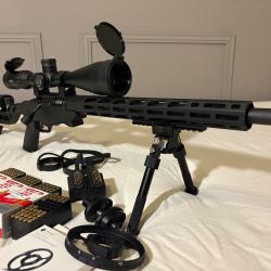 RUGER RIMFIRE .22MAG + LUNETTE HAWKE SIDEWINDER 30SF 8-32x56 + 183 Balles 22MAG