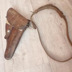 1932 Holster / &eacute;tui de revolver Suisse 1882, 1882/29 + bretelle