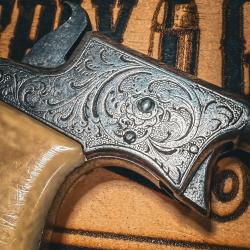 RARISSIME VERSION DU REMINGTON VEST POCKET CALIBRE 22, GRAV&Eacute; D'USINE !!