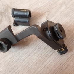 Dioptre + tunnel avec iris pour tirs de pr&eacute;cision avec fusil Rubin Schmidt K31 Suisse.Compatible TAR