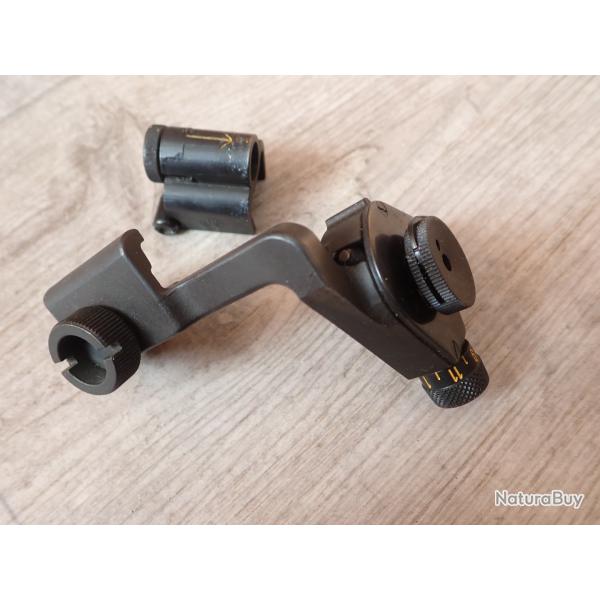 Dioptre + tunnel avec iris pour tirs de pr�cision avec fusil Rubin Schmidt K31 Suisse.Compatible TAR