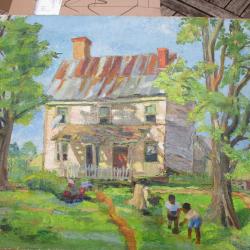 peinture sur toile C TABARY 1940