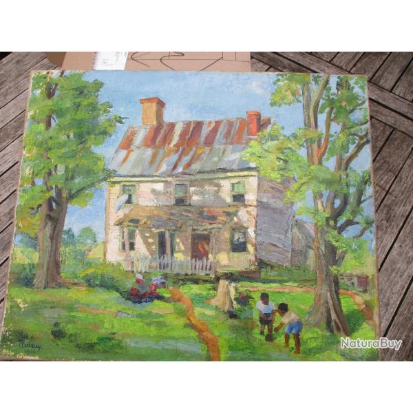 peinture sur toile C TABARY 1940