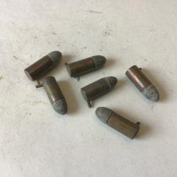 VENDU PAR LE-CUIRASSIER N&deg; 3 LOT DE 6 BALLES DE CALIBRE 7 MM A BROCHE D'ORIGINE ET D'&Eacute;POQUE
