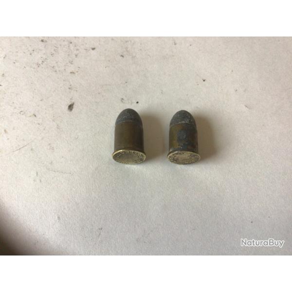 VENDU PAR LE-CUIRASSIER LOT DE 2 BALLES DE CALIBRE 8 MM PROTECTOR  D'ORIGINE ET D'�POQUE