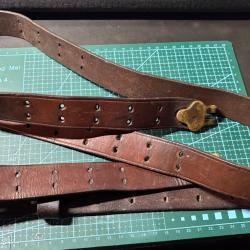 Bretelle cuir 1907 original WW1, WW2 pour m1 Garand ou Springfield 1903