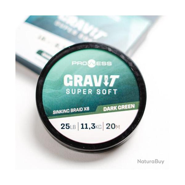 Tresse Prowess Gravi-T Super Soft Sinking X8 Dark Green 20m