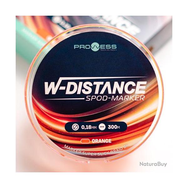 Tresse Prowess W-Distance Spod/Marker Super Slick X8 Orange 300m 0.12mm