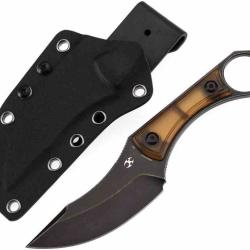 Couteau Kansept Niko Lame Clip Point Acier D2 Manche Amber Ultem &Eacute;tui Kydex KG004A11