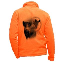 Veste polaire chasse sanglier personnalis&eacute;e - Micropolaire KARIBAN haute qualit&eacute;