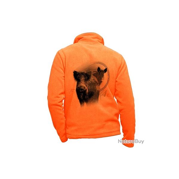 Veste polaire chasse sanglier personnalis�e - Micropolaire KARIBAN haute qualit�