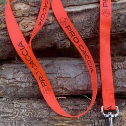 PROMO ! Laisse PRO CACCIA en nylon orange 2,5cm