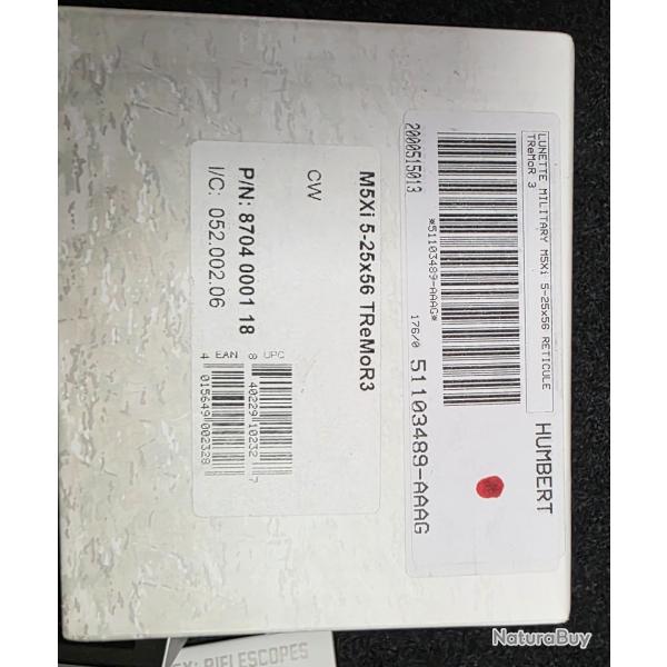 Lunette Steiner Military M5xi 5-25x56 - Reticule TReMoR 3 -