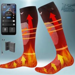 Chaussette Chauffante avec Application Mobil Batterie rechargeable 5000 mAh