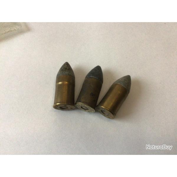 VENDU PAR LE-CUIRASSIER LOT DE 3 BALLES DE CALIBRE 11,73  EPC BS D'ORIGINE ET D'�POQUE