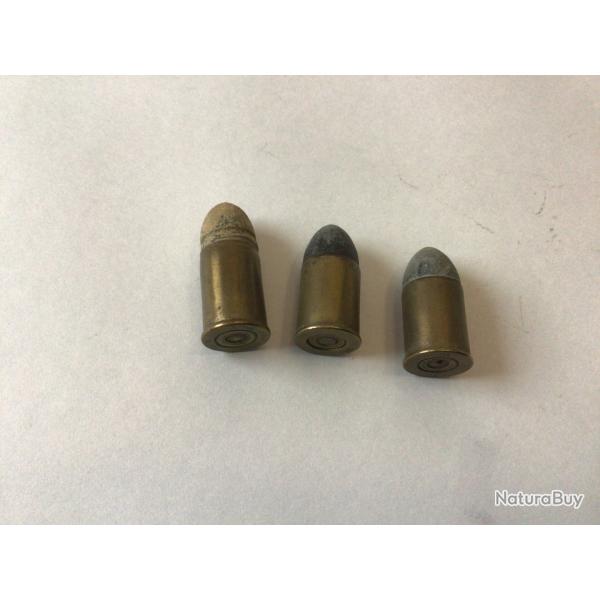 VENDU PAR LE-CUIRASSIER LOT DE 3 BALLES DE CALIBRE 12 MM PC  D'ORIGINE ET D'�POQUE