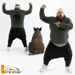 Veste en micropolaire cervid&eacute;s de haute qualit&eacute; kaki olive - marquage par sublimation