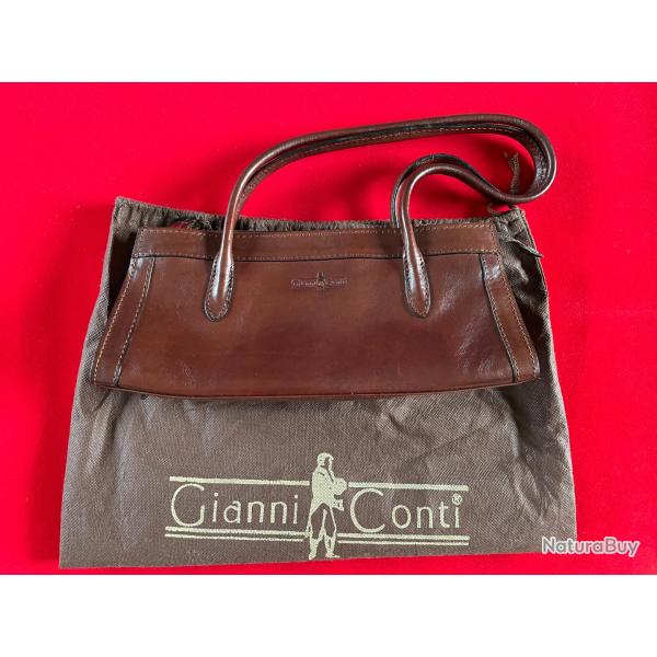 Sac � main en cuir marron Gianni Conti, Italie